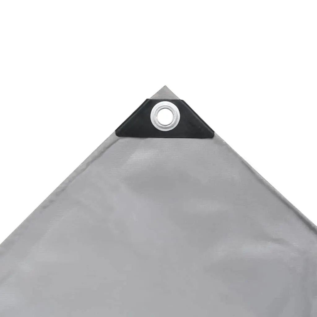 Tarpaulin Waterproof Grey Canvas Cover 3 x 3 m with PVC Coating