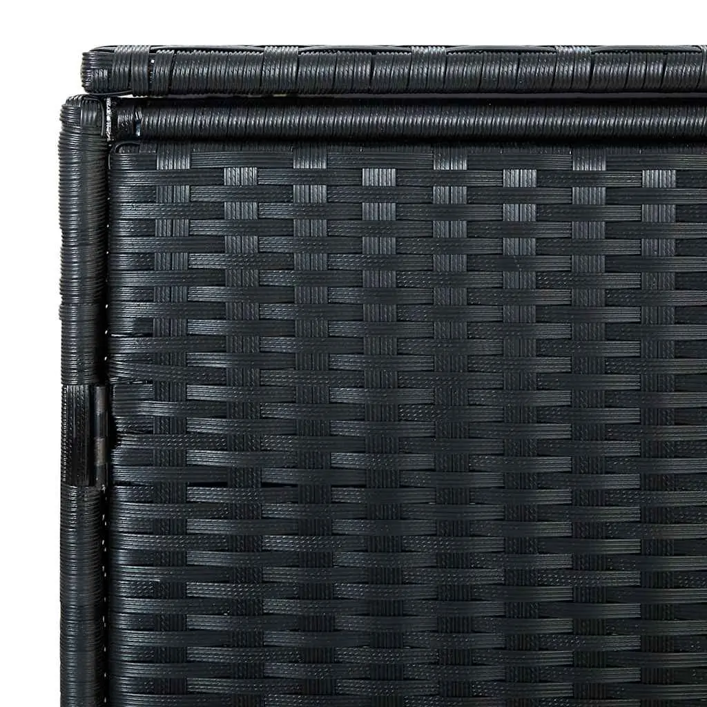 Double Wheelie Bin Shed Rattan Black 148x80x111cm