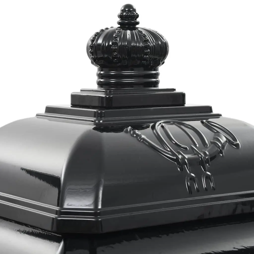 Pillar Letterbox Vintage Style Black Outdoor Mail Box