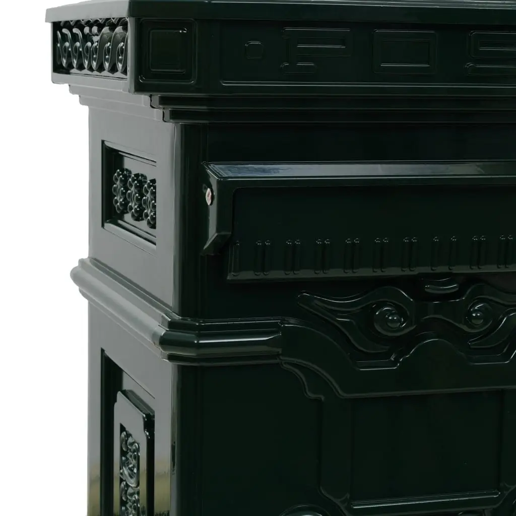 Pillar Letterbox Vintage Style Green Outdoor Antique Garden Mailbox