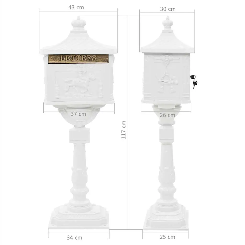 Antique-Style Mailbox for Easy Outdoor Access