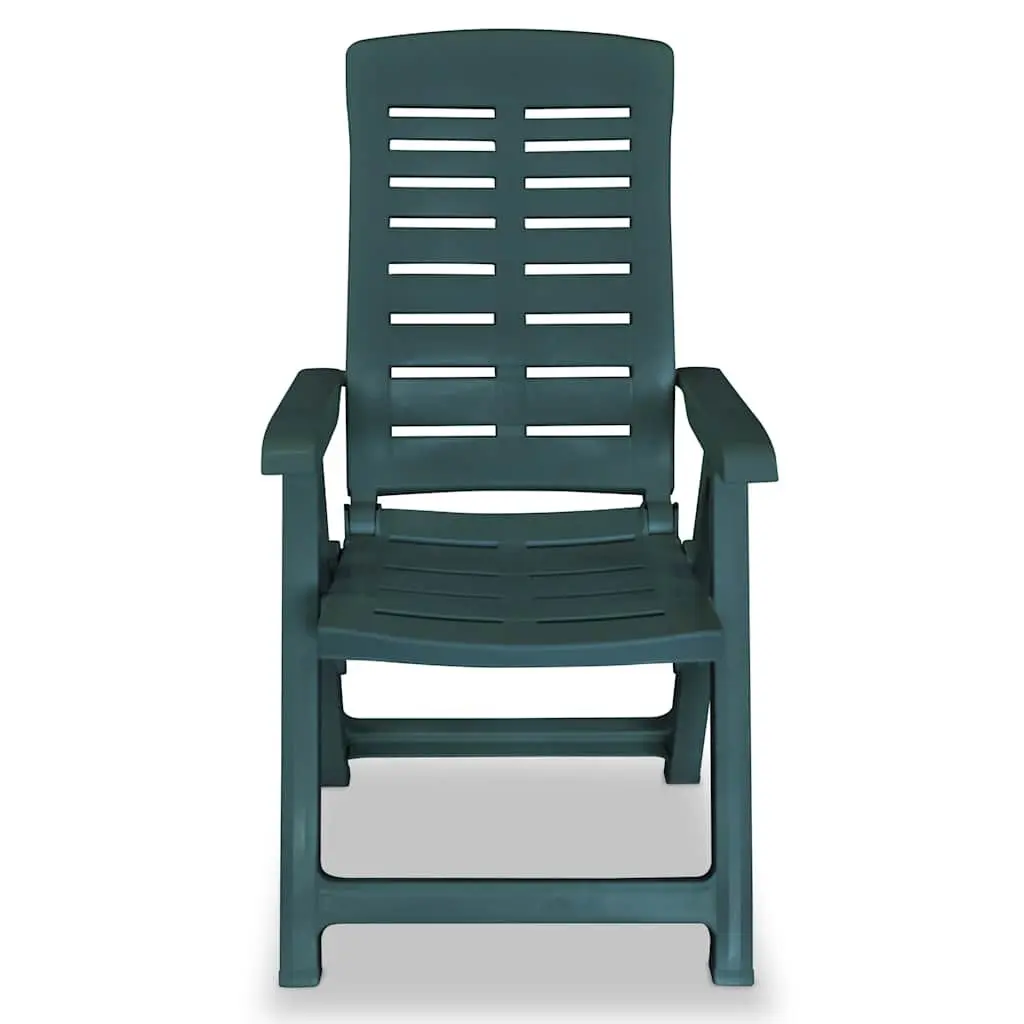 Outdoor Reclining Garden Chairs 2 pcs Lightweight Portable Folding Patio Seating