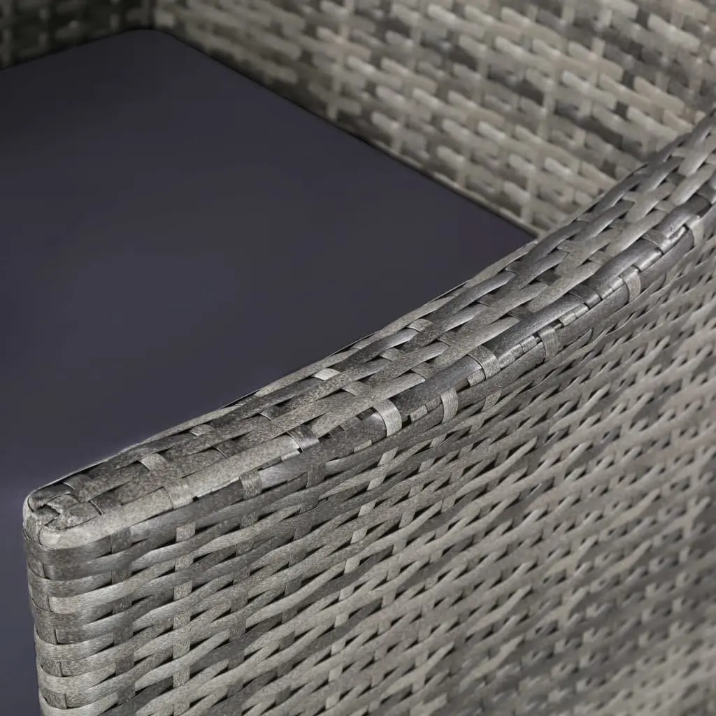 Outdoor Dining Set Poly Rattan Garden Furniture 11 Piece Grey