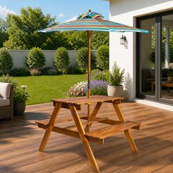 Your Child's Ideal Picnic Table Set with Shade