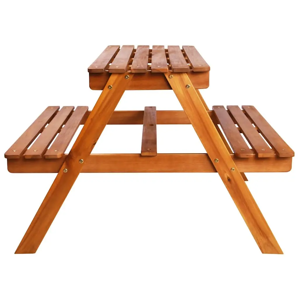 Kids Picnic Table with Benches and Parasol Outdoor Furniture Set Garden