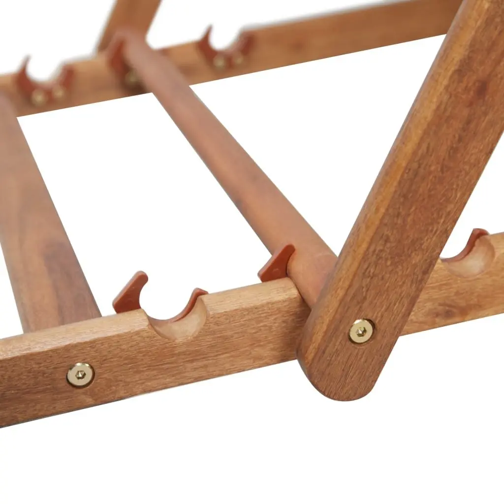 Folding Beach Chair Wooden Frame Reclining Red
