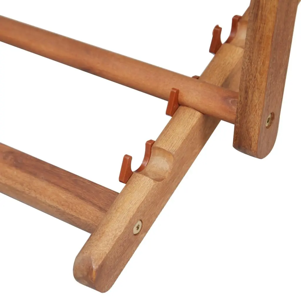 Folding Beach Chair Wooden Frame Reclining Red