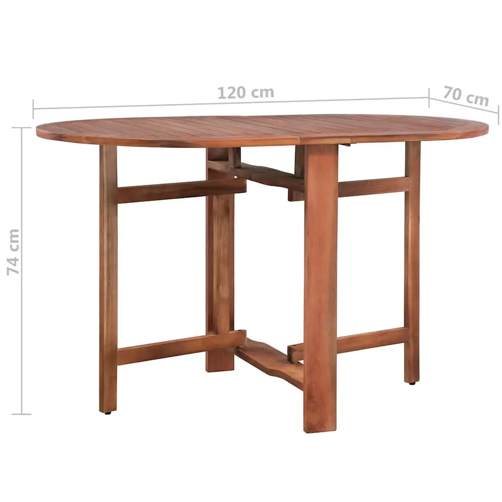 Folding Oval Dining Table for Outdoors