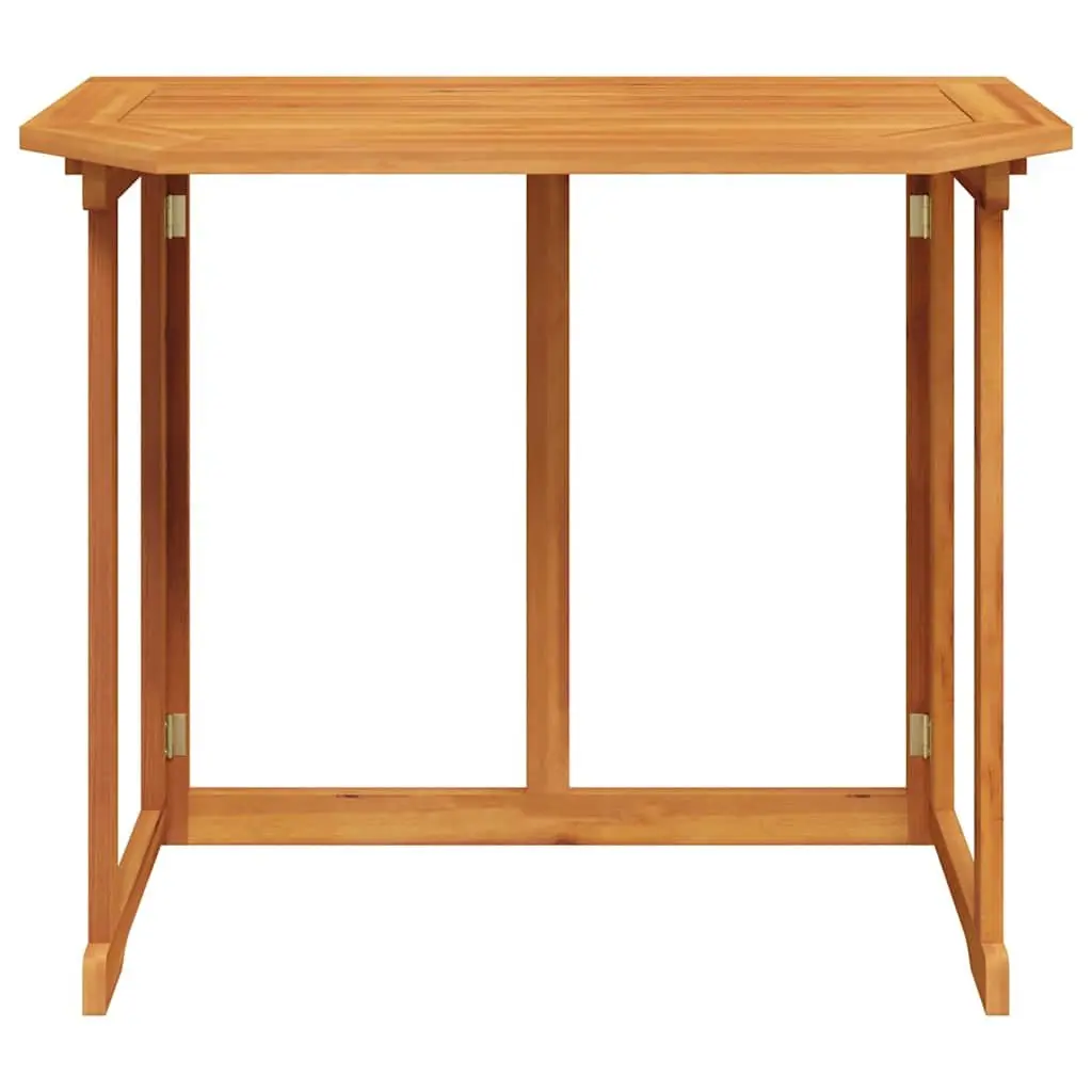 Outdoor Bistro Table Brown Foldable Solid Acacia Wood 90x50x75cm