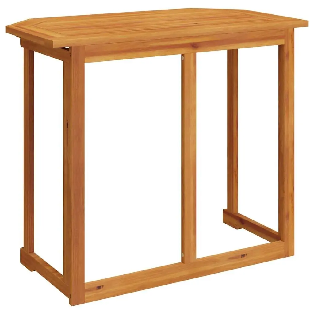 Outdoor Bistro Table Brown Foldable Solid Acacia Wood 90x50x75cm