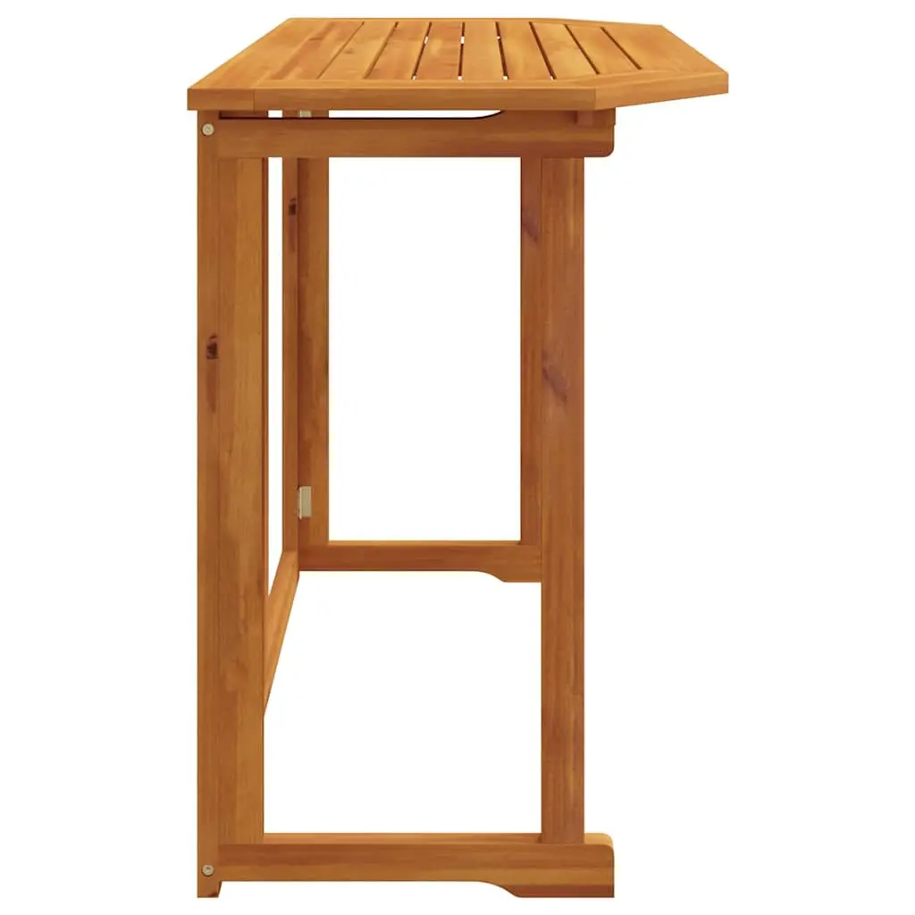 Outdoor Bistro Table Brown Foldable Solid Acacia Wood 90x50x75cm