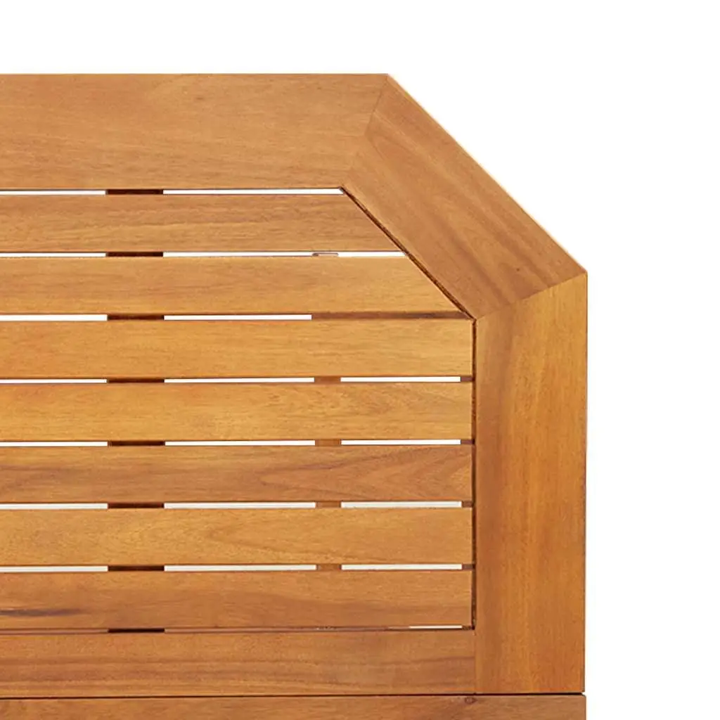 Outdoor Bistro Table Brown Foldable Solid Acacia Wood 90x50x75cm