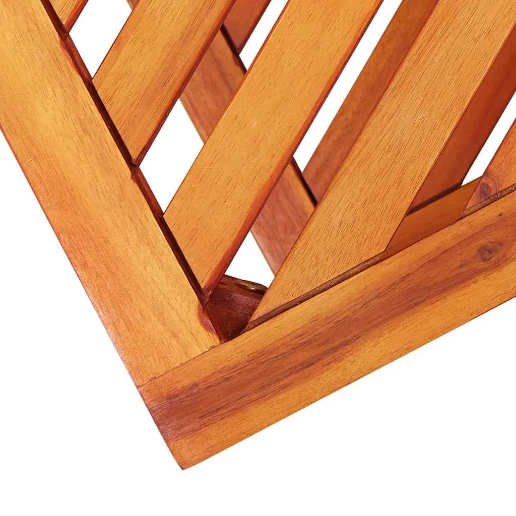 End Table Solid Wood Two-Tier Storage 45 x 33 x 45 cm