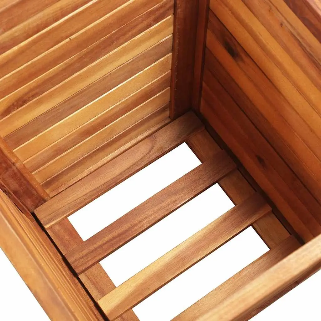 Garden Raised Bed Set Square Wooden Planter Pots Outdoor 3 Pieces