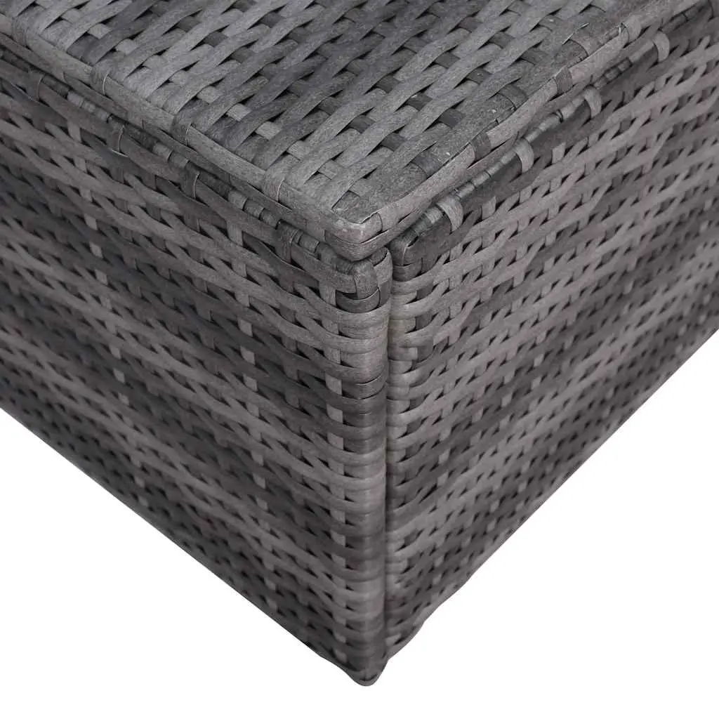 Outdoor Garden Sofa Set 7 Piece Poly Rattan Grey Patio Furniture with Cushions