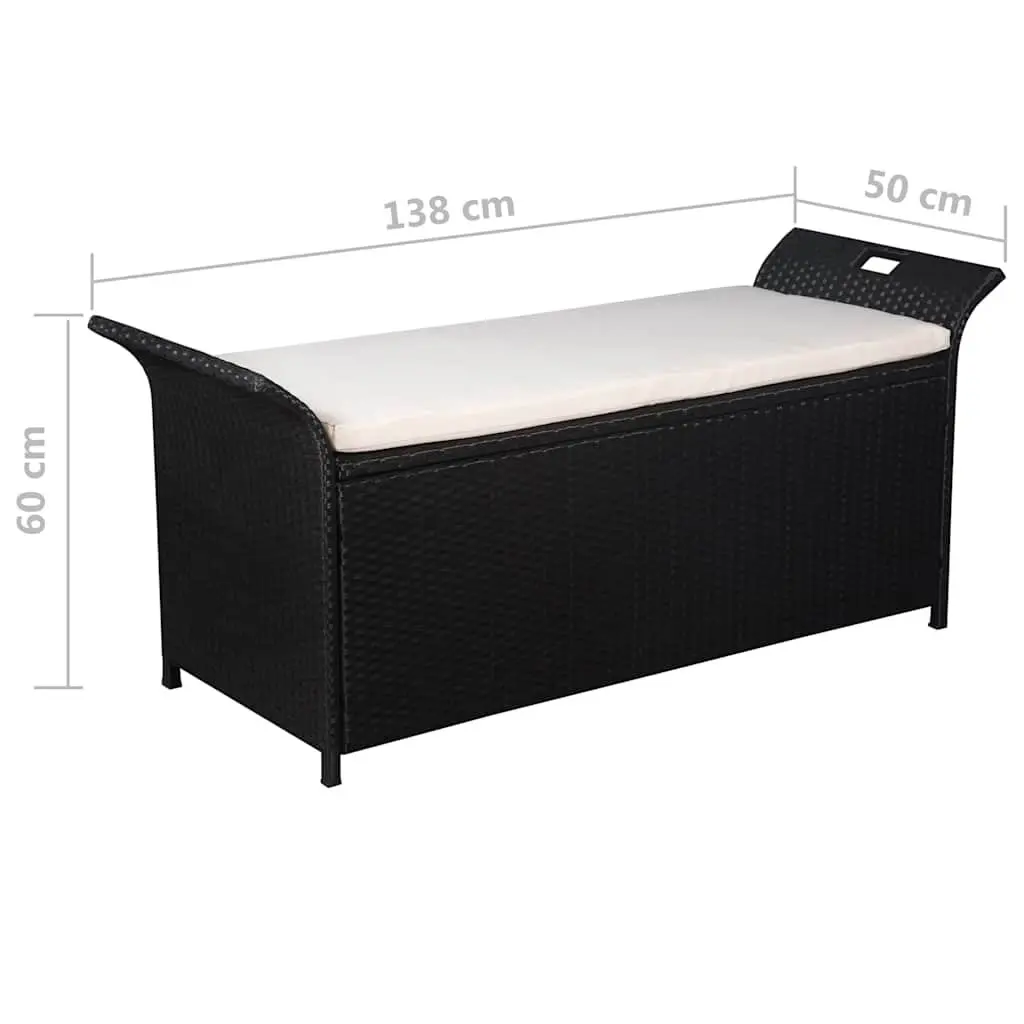 138cm Outdoor Storage Bench with Cushion