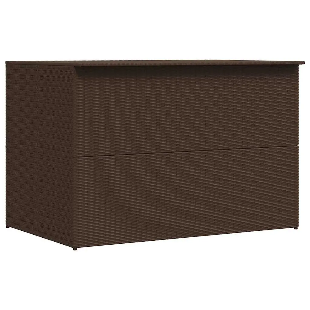 Outdoor Storage Box Weather-Resistant Brown Poly Rattan 150x100x100cm