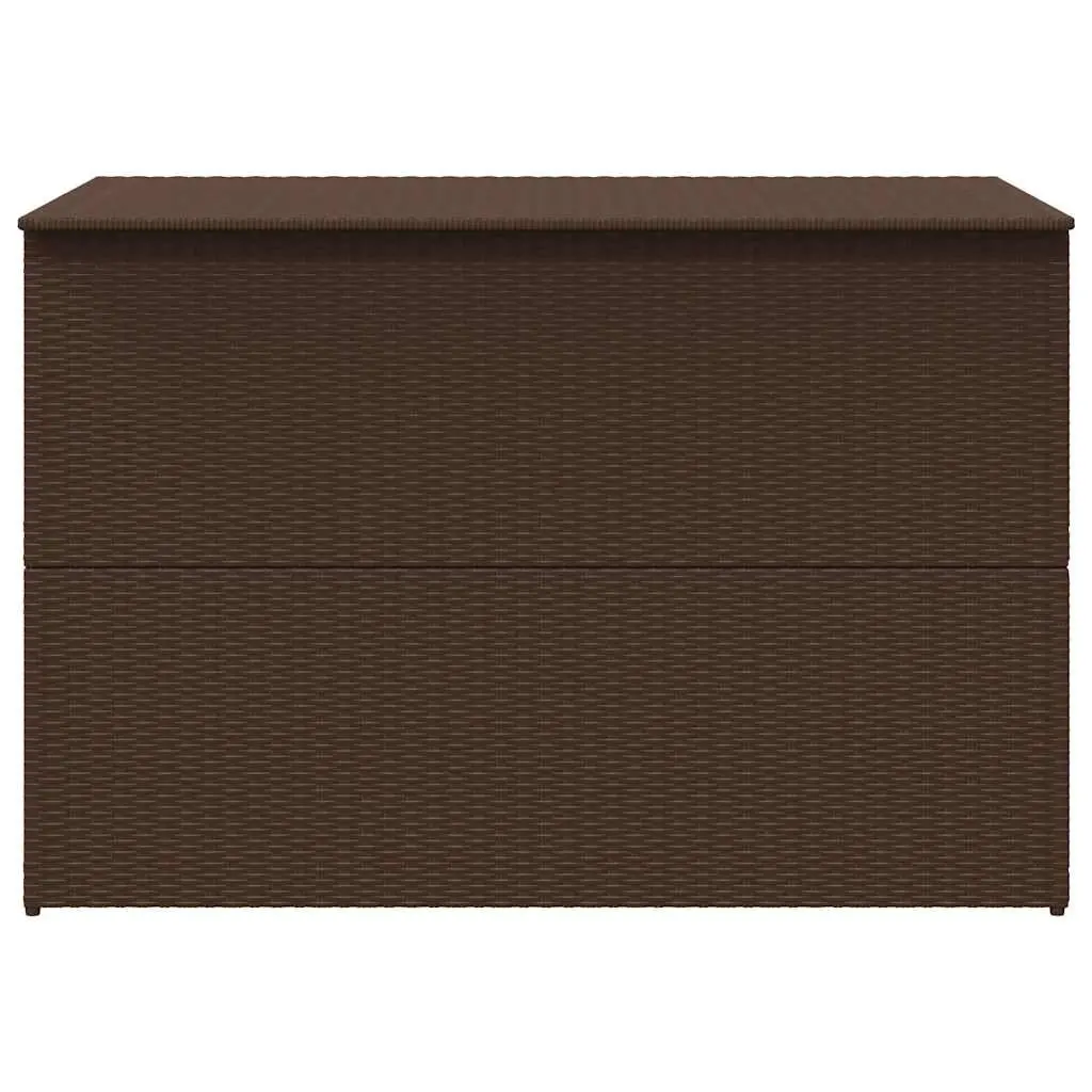 Outdoor Storage Box Weather-Resistant Brown Poly Rattan 150x100x100cm