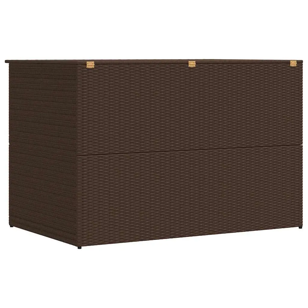 Outdoor Storage Box Weather-Resistant Brown Poly Rattan 150x100x100cm