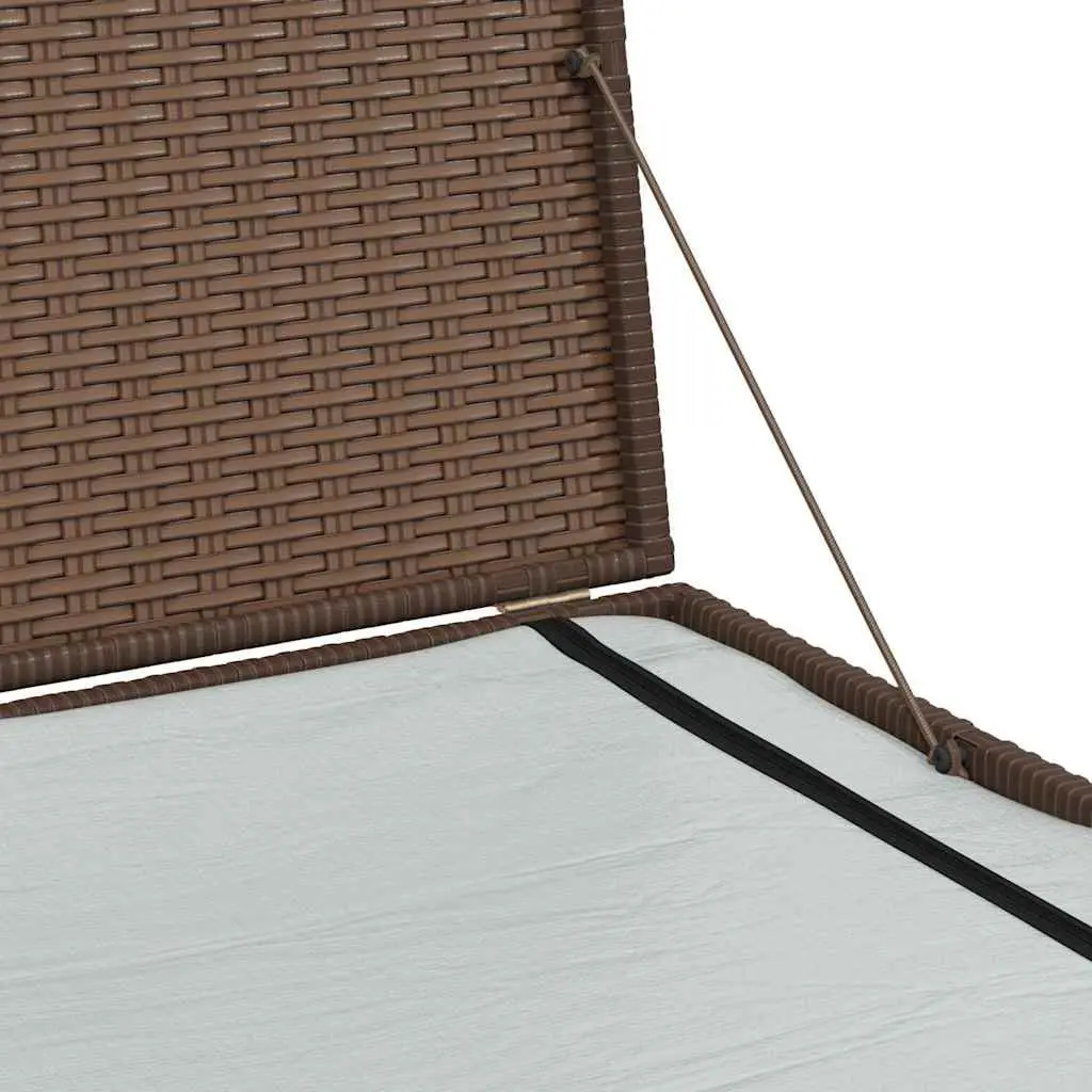 Outdoor Storage Box Weather-Resistant Brown Poly Rattan 150x100x100cm