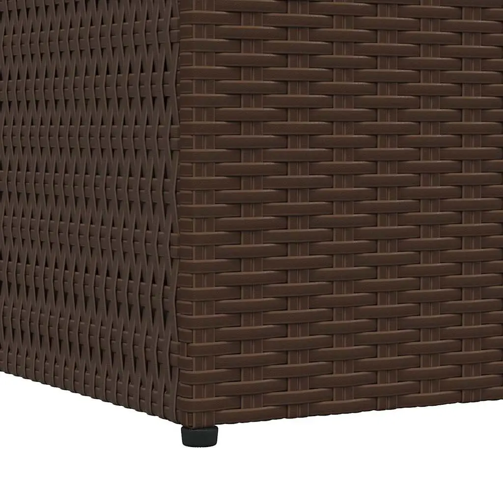Outdoor Storage Box Weather-Resistant Brown Poly Rattan 150x100x100cm