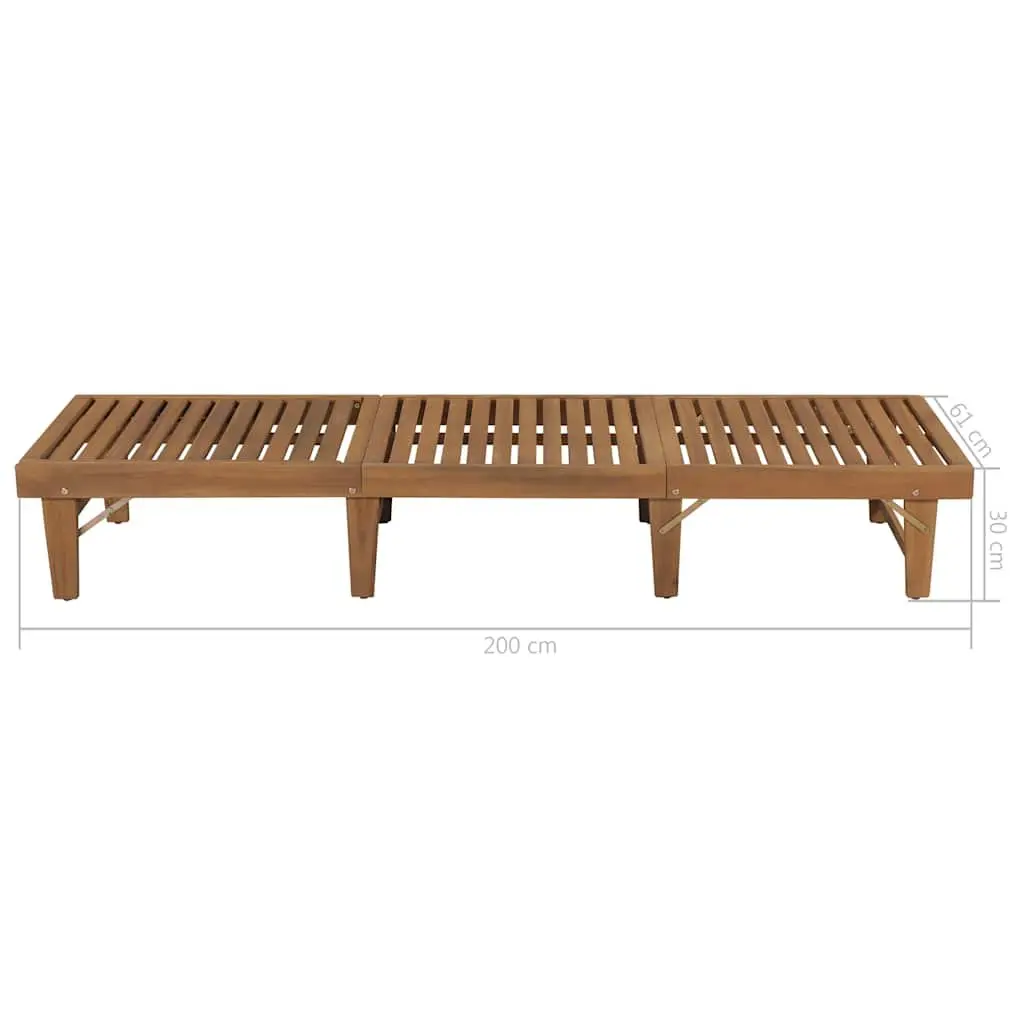 Folding Wooden Sun Lounger Adjustable Backrest Outdoor Garden Patio Deck Chair