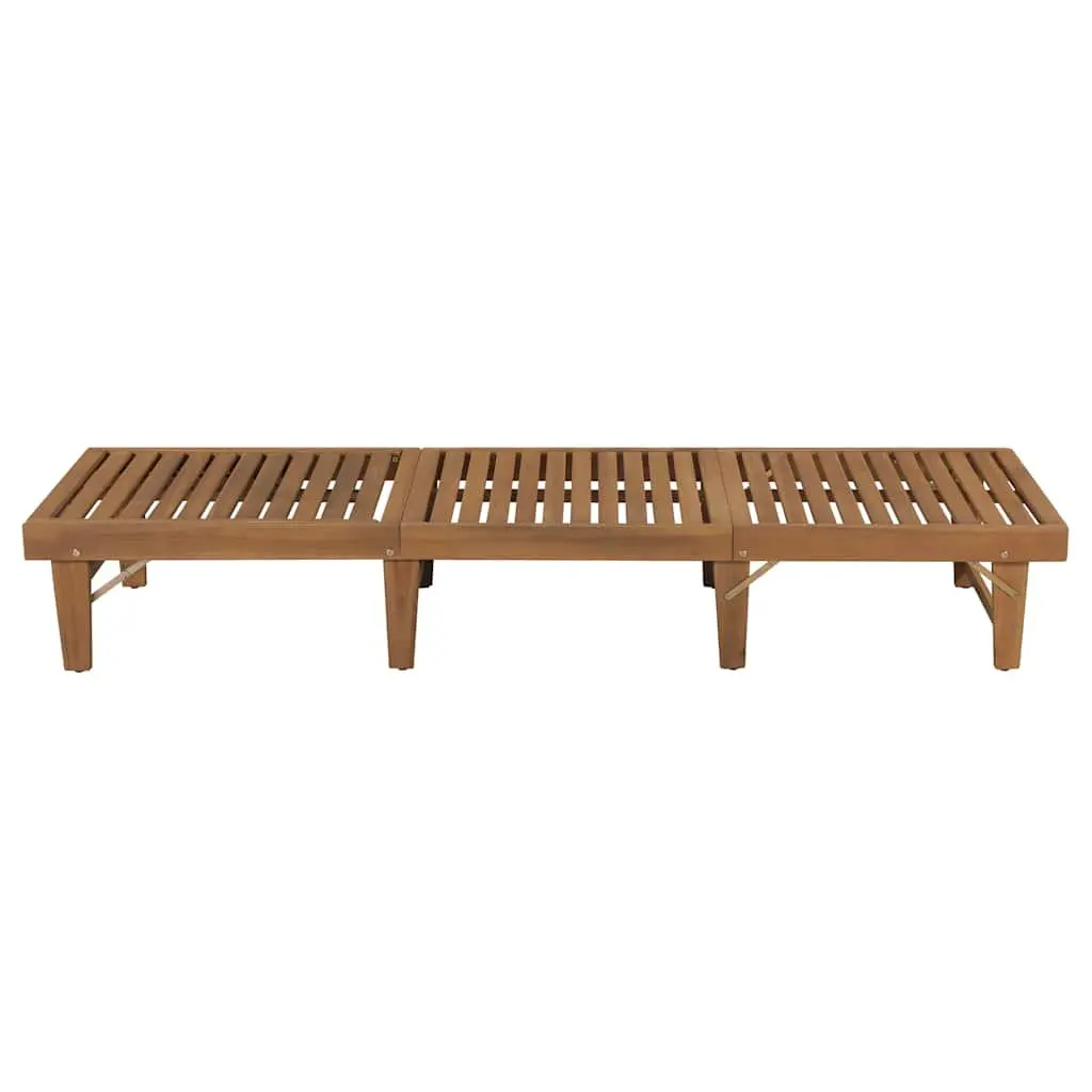 Folding Wooden Sun Lounger Adjustable Backrest Outdoor Garden Patio Deck Chair