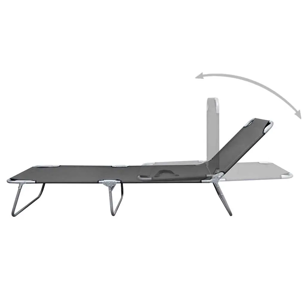 Adjustable Grey Sun Lounger