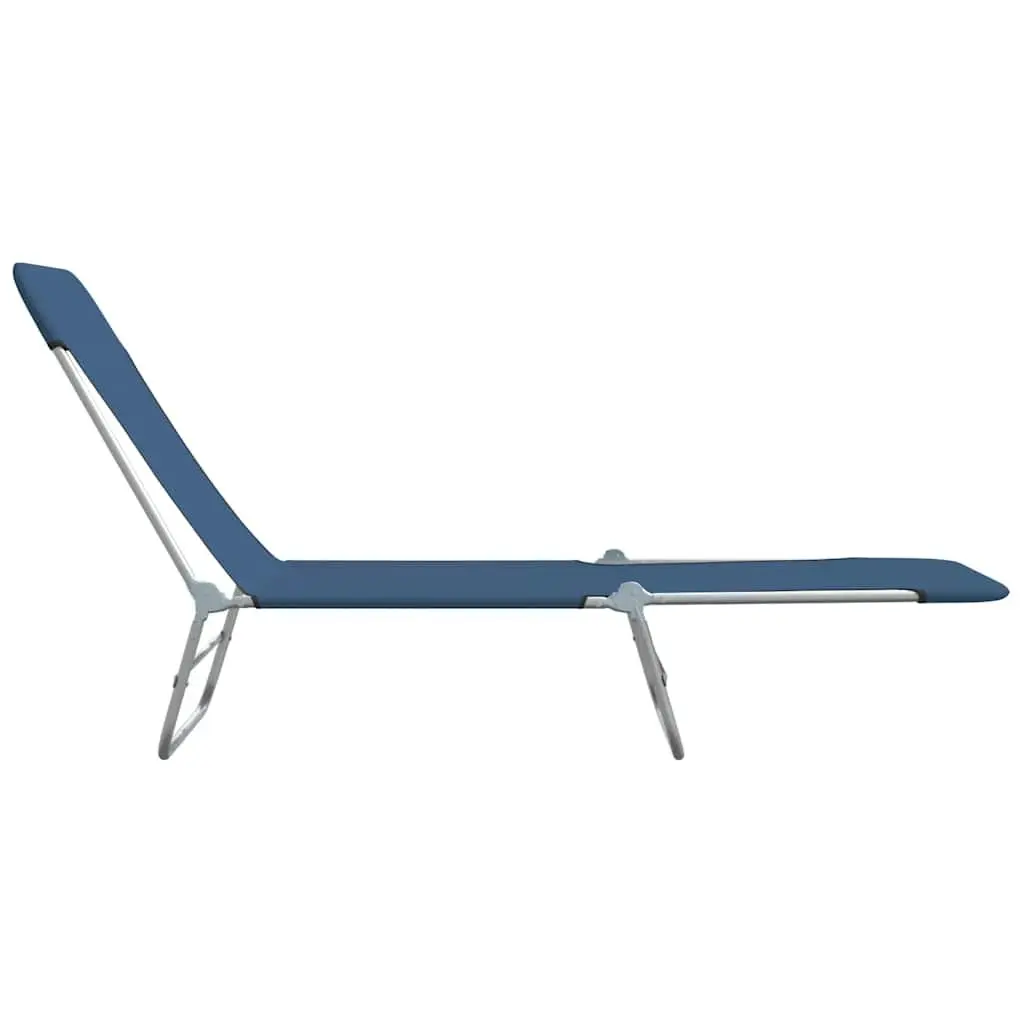 Foldable Sun Loungers Adjustable Backrest 2 pcs Garden Beach Outdoor Seating