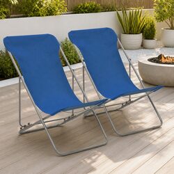 Discover Comfort with Our Beach Chair Set - 2 Reclining Loungers
