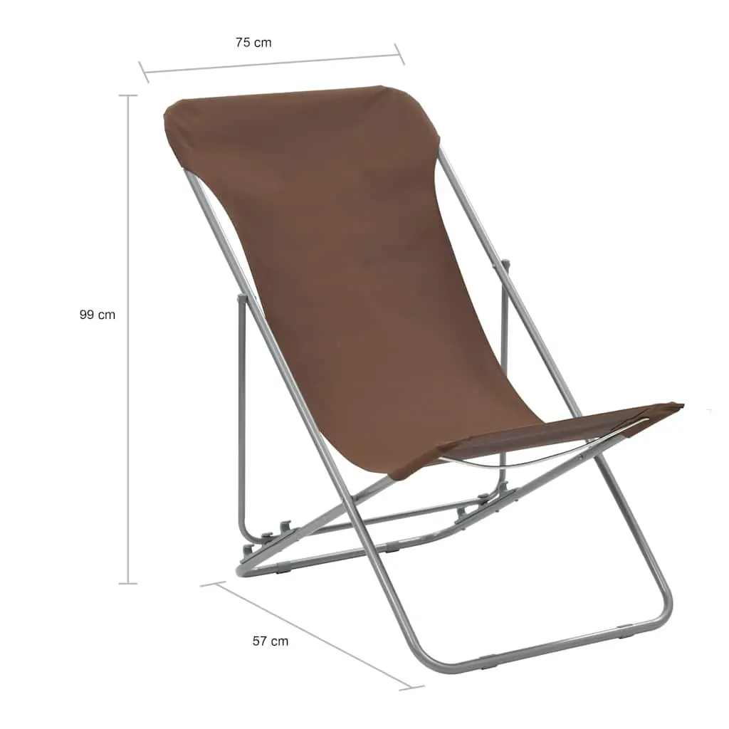 Folding Beach Chair Set