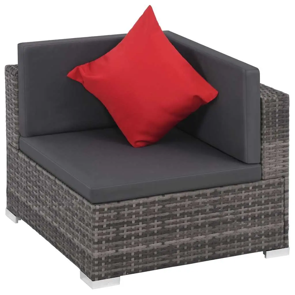 8 Piece Grey Rattan Sofa Set