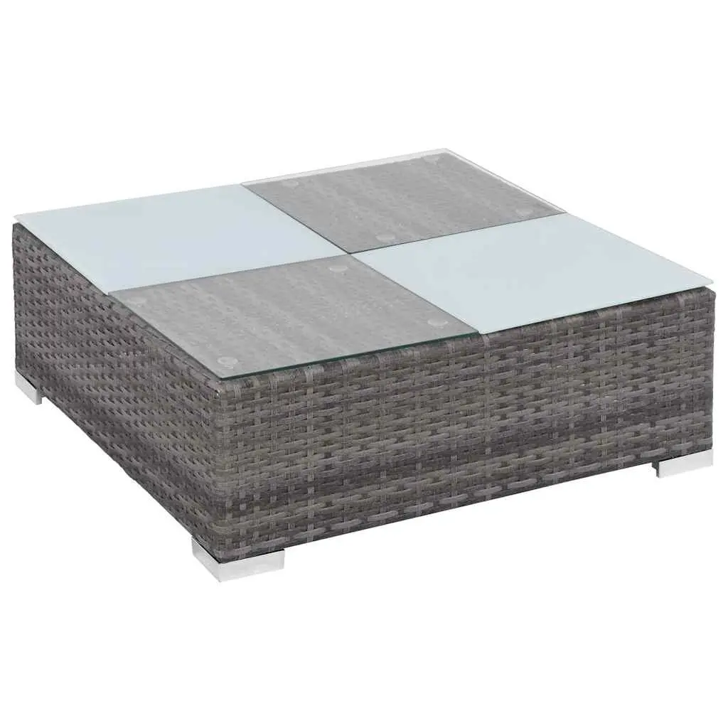 8 Piece Grey Rattan Sofa Set