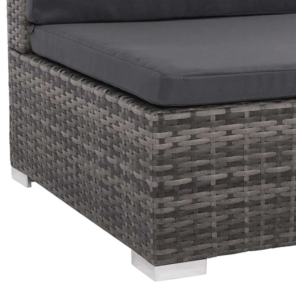 8 Piece Grey Rattan Sofa Set