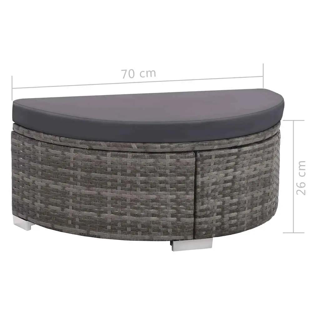 8 Piece Grey Rattan Sofa Set