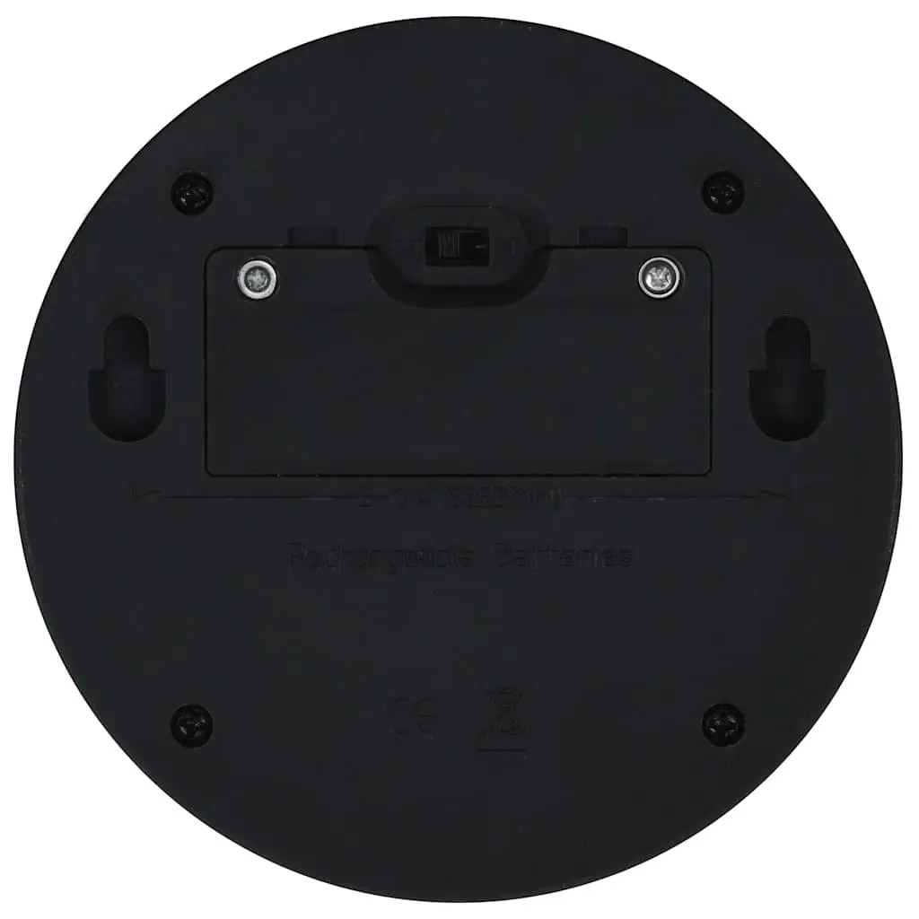 Outdoor Garden Lighting Solar LED Wall Lamps Black Round 12 Pieces Fence Mount