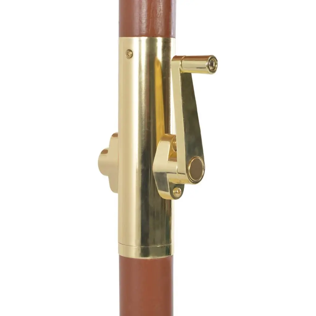 Garden Parasol Wooden Pole 300cm UV Protective Taupe Outdoor Shade Umbrella Crank Mechanism