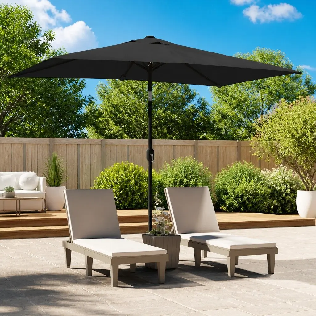 Garden Parasol UV Protective Tilt 300 x 200 cm Anthracite