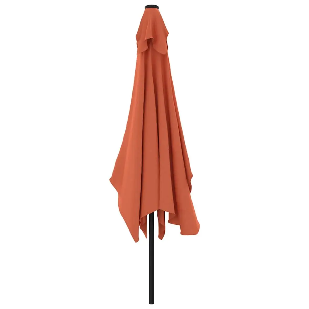 Garden Parasol UV Protective Crank Tilt 300x200 cm Terracotta Brown