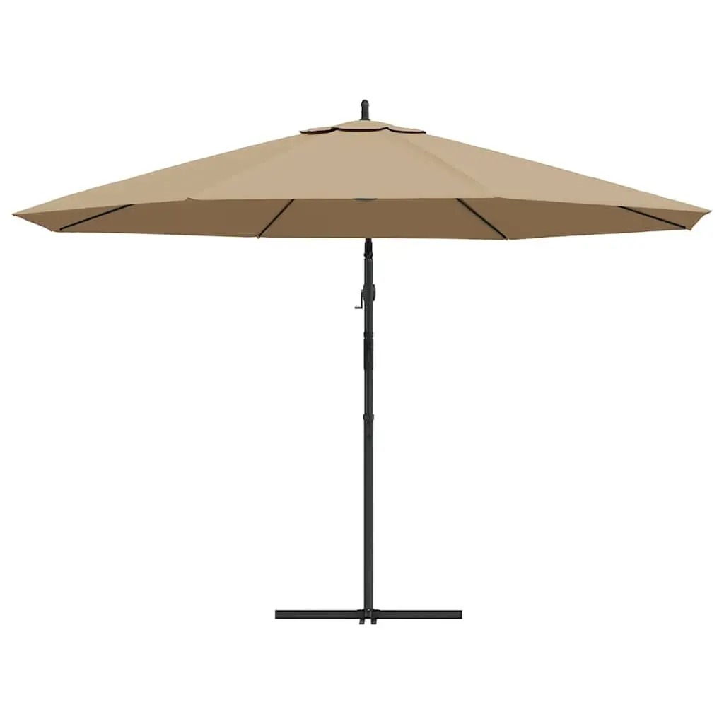 Cantilever Garden Parasol UV Protective Polyester 350cm Taupe Shade