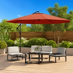 Create Comfort Outdoors with a 350 cm Brown Parasol
