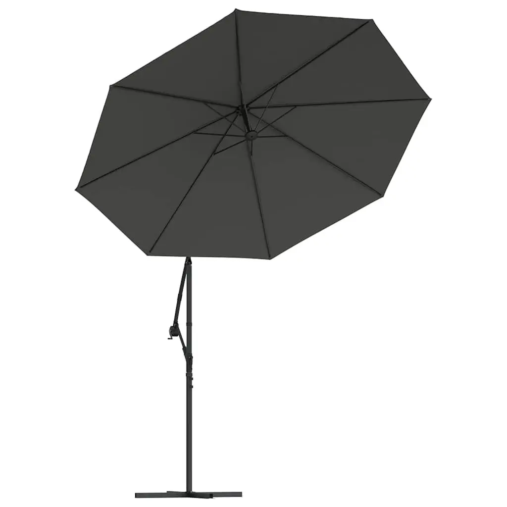 Cantilever Garden Parasol Solar Powered LED Lights 300cm UV Protective Polyester