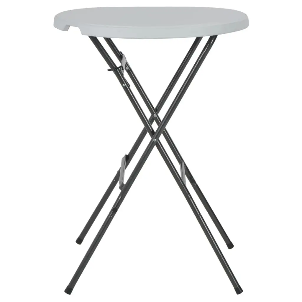 Folding Bar Table Weather-Resistant HDPE Top 80x110cm