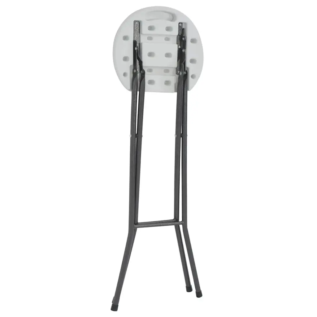 Folding Outdoor Bar Stools 2 Piece Lightweight White Chairs for Garden Patio Balcony