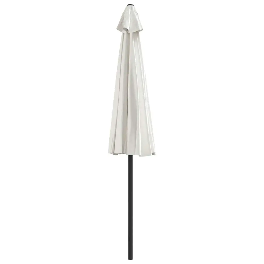 Half Round Garden Parasol UV Protective Crank 270x144cm Beige