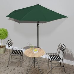 Enjoy Outdoor Comfort with Our Green Half Round Parasol
