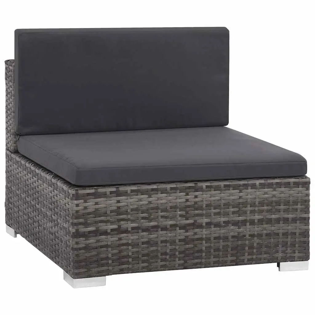 7 Piece Outdoor Garden Lounge Furniture Set Weather-resistant PE Rattan Grey