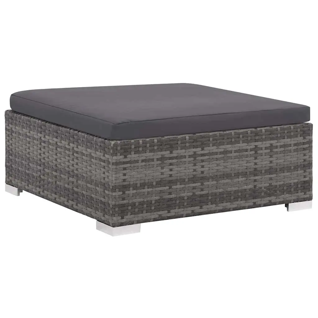 7 Piece Outdoor Garden Lounge Furniture Set Weather-resistant PE Rattan Grey