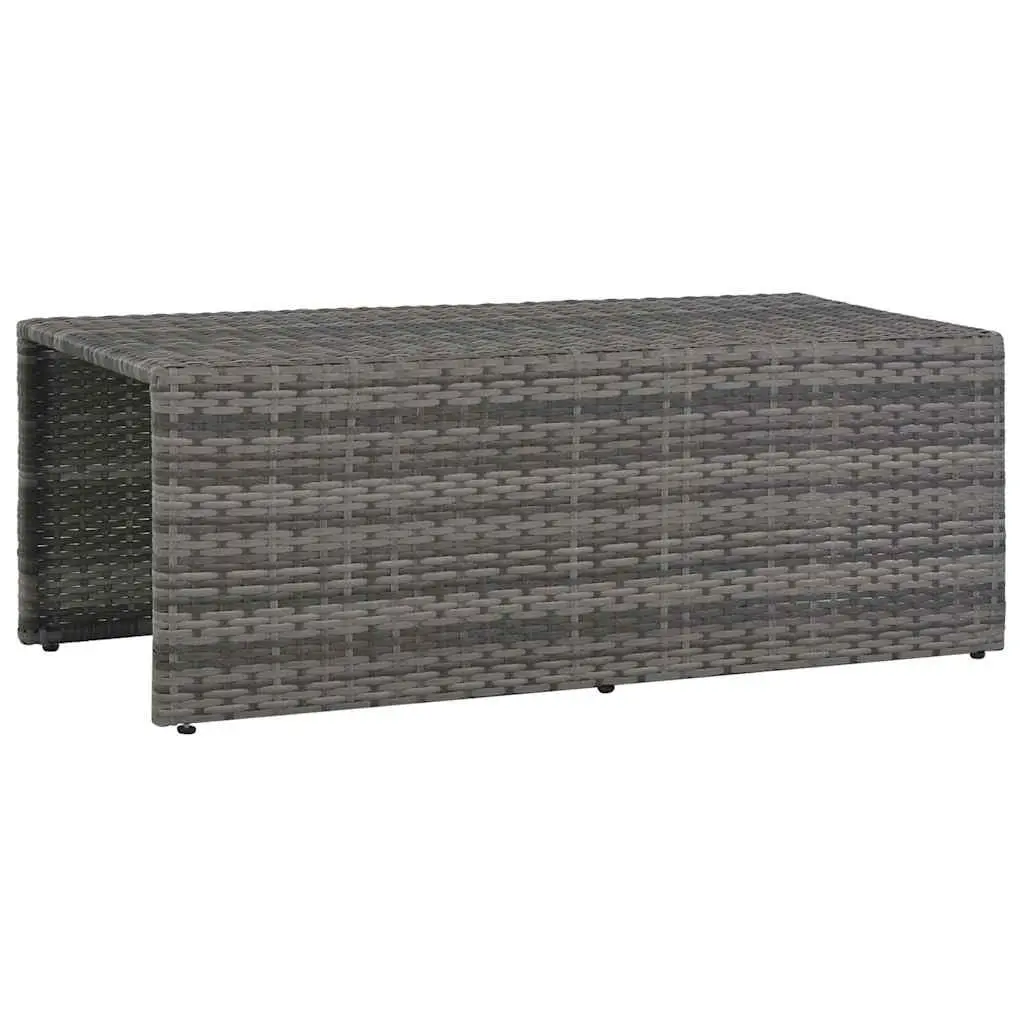 Garden Lounge Set 6 Piece Poly Rattan Outdoor Furniture with Cushions Grey