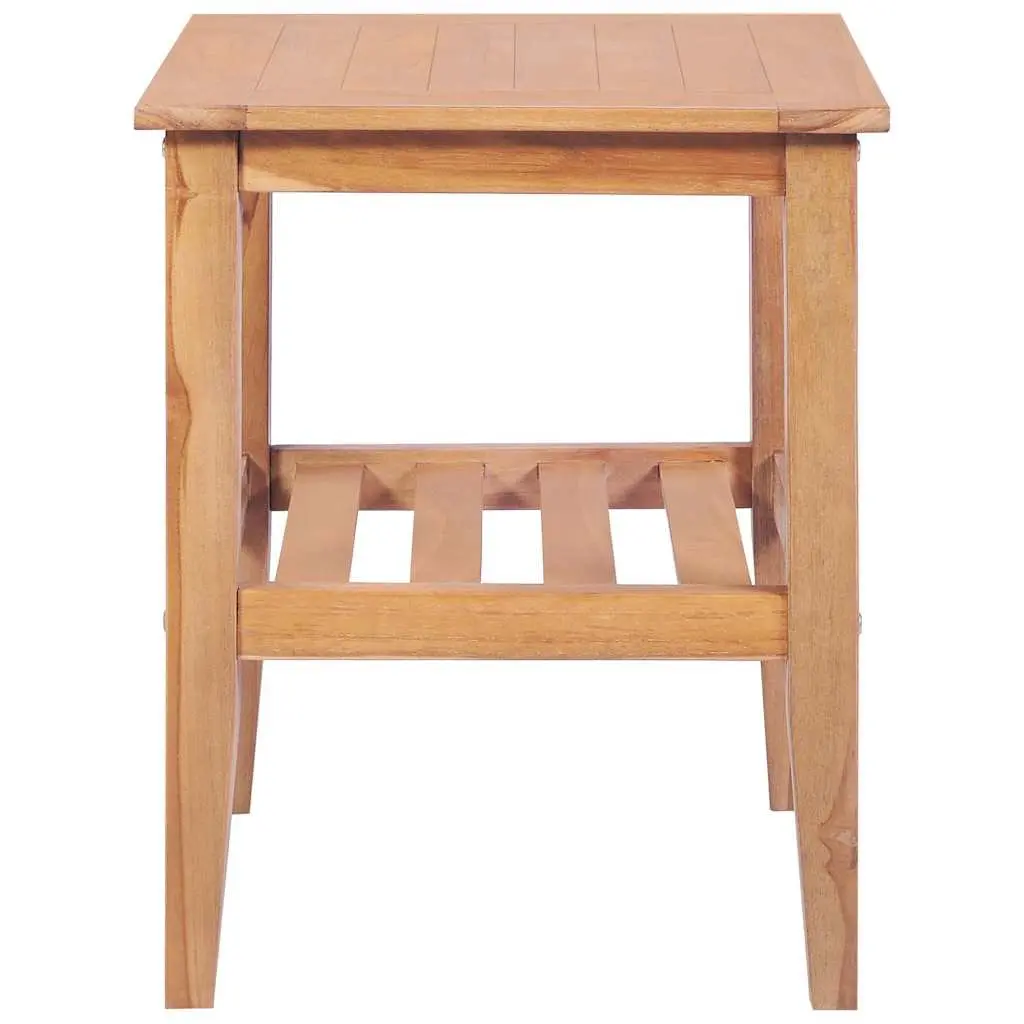 Coffee Table Teak Wood Square 40x40x50 cm Indoor Outdoor Accent Side Table